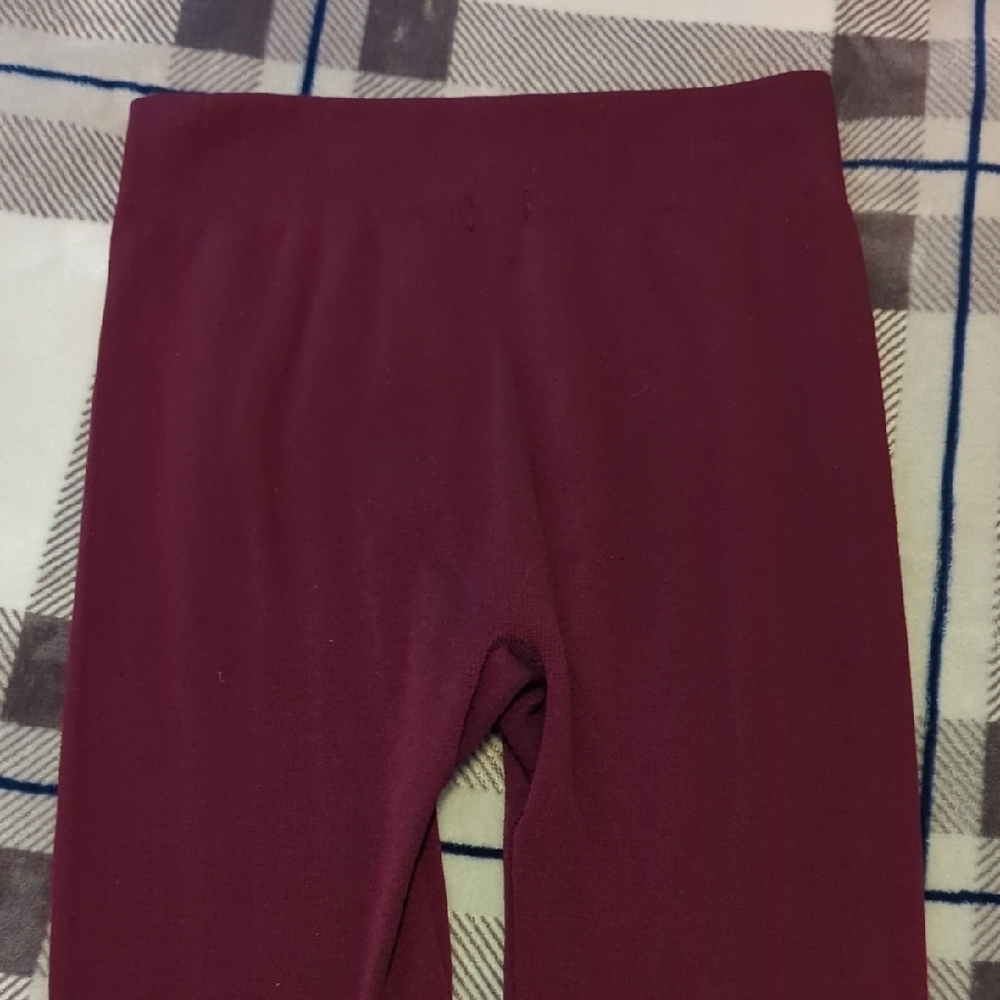 Rue21 Burgundy Leggings - Picture 2 of 4